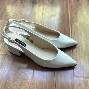 Nine West Cream Slingback Heels